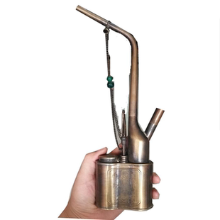 仿古水烟斗加厚烟斗水烟筒老式水过滤烟斗旱烟袋做旧收藏男士烟斗