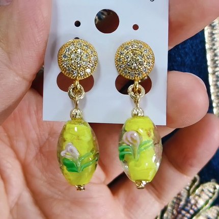 设计服务品牌威尼斯琉璃耳饰定制直播间看实物选购朋友