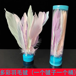 毽子大人儿童幼儿园比赛专用小学生鸡毛毽子初学者运动健身踢带桶