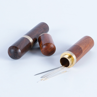 手缝针收纳瓶十字绣储针管木质针筒家用针线缝衣针整理收纳筒便携