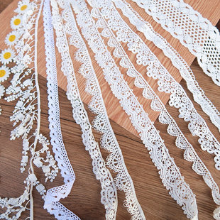 白色花边系列镂空棉线蕾丝花边辅料布艺服装 饰手工DIY包边 材料装