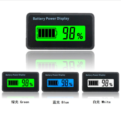 迷你直流电压电量表电动车汽车铅酸锂电蓄电池通用12V12.6V24V48V 摩托车/装备/配件 摩托车仪表 原图主图