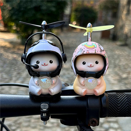 小黄鸭摆件公仔电动车装饰品