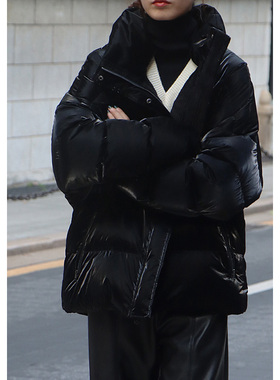 无拘2023年秋冬新款原创设计加厚外套重工艺白鸭绒双面羽绒服女