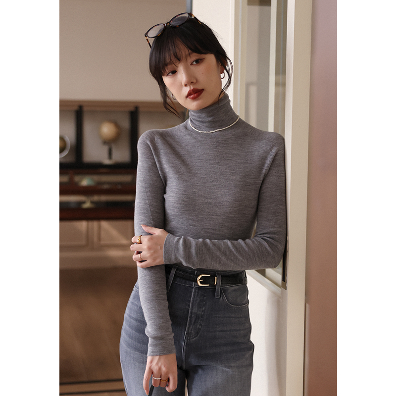小众设计感软糯高领针织衫