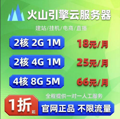 火山引擎云服务器国内BGP多线独享独立IP云电脑电商游戏办公ECS