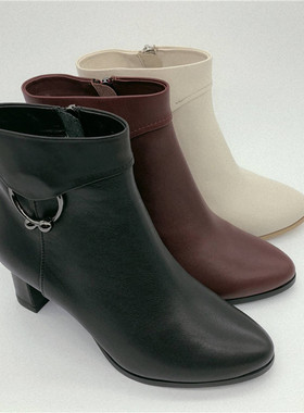 KISSCAT接吻猫2018秋冬简约延续款牛皮女鞋KA87529-16KA97529-16