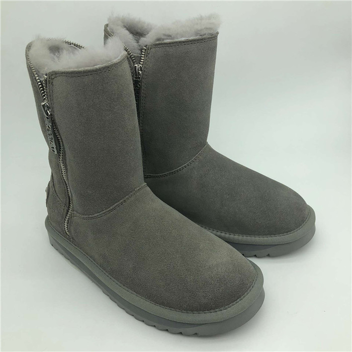 2018中跟圆头一脚蹬休闲风雪地靴