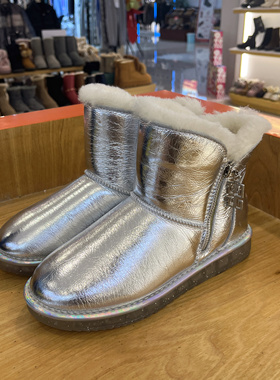 索菲娅女鞋冬季新款牛皮厚底圆头时尚百搭保暖女短靴SF0411a253