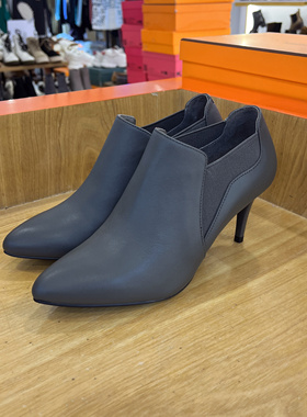 KISSCAT2017秋季专柜新款牛皮性感高跟女裸靴深口单鞋KA87581-13