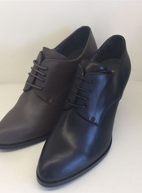 KISSCAT接吻猫2017秋新款时尚牛皮中性风潮深口单鞋KA87510-10