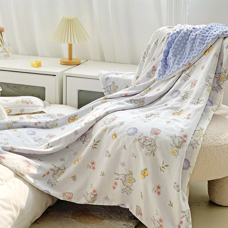 冬季儿童豆豆被套！婴幼儿竹棉纱豆豆绒盖毯宝宝卡哇伊安抚小毯子,婴童用品,婴童毛毯/盖毯,淘宝优惠券,粉丝福利购,淘宝优惠卷