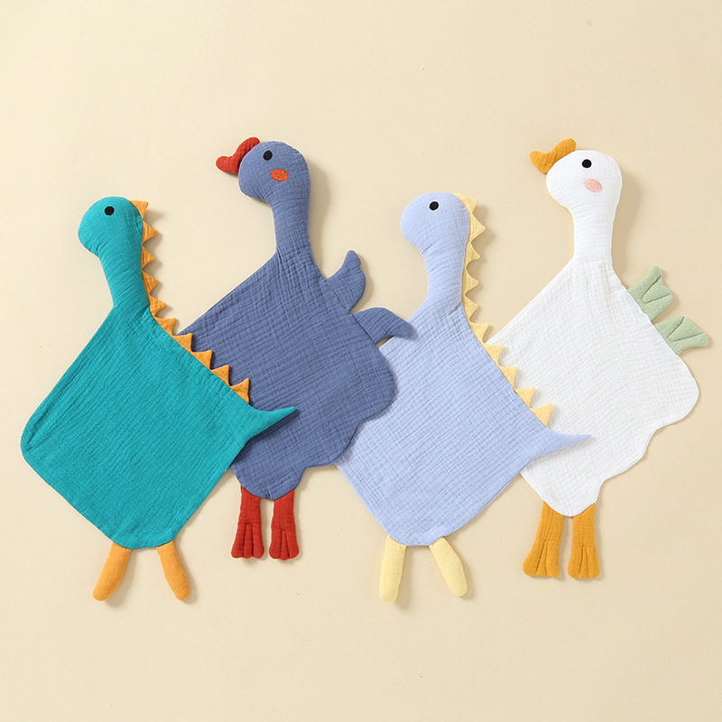 婴儿纯棉纱布天鹅安抚巾 A类可啃咬恐龙玩偶宝宝哄睡觉神器手偶,婴童用品,其它婴童用品,淘宝优惠券,粉丝福利购,淘宝优惠卷