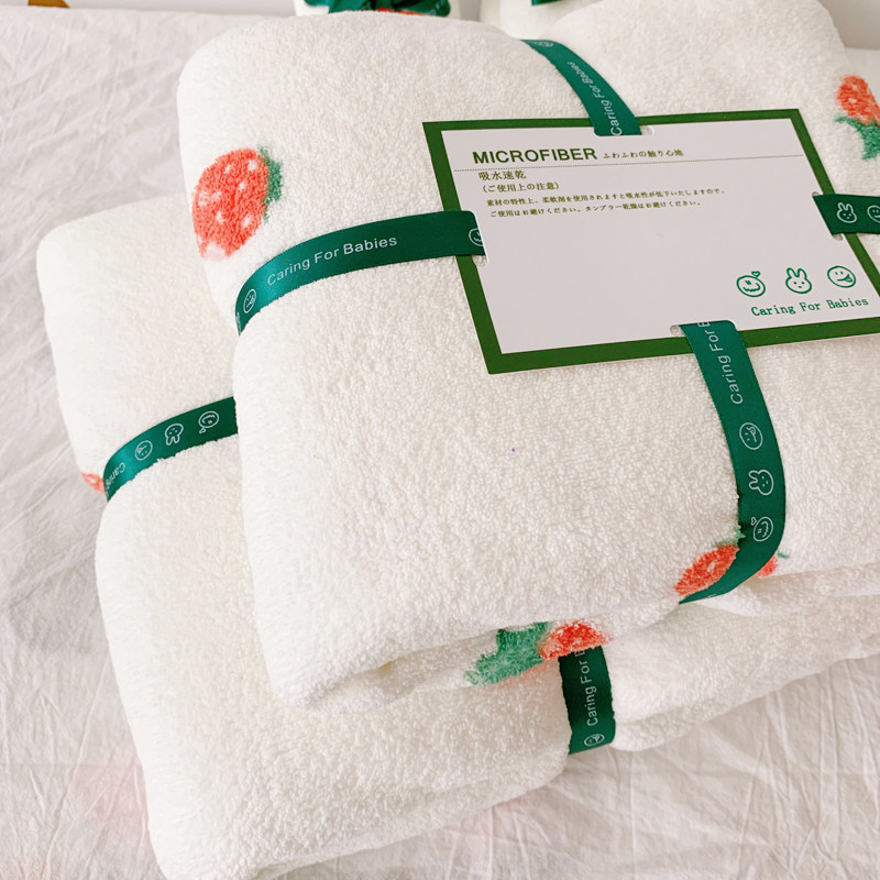 软绵绵出口ins亲子宝宝浴巾套装 速干强吸水毛巾浴巾两件套不掉毛,婴童用品,浴巾,淘宝优惠券,粉丝福利购,淘宝优惠卷