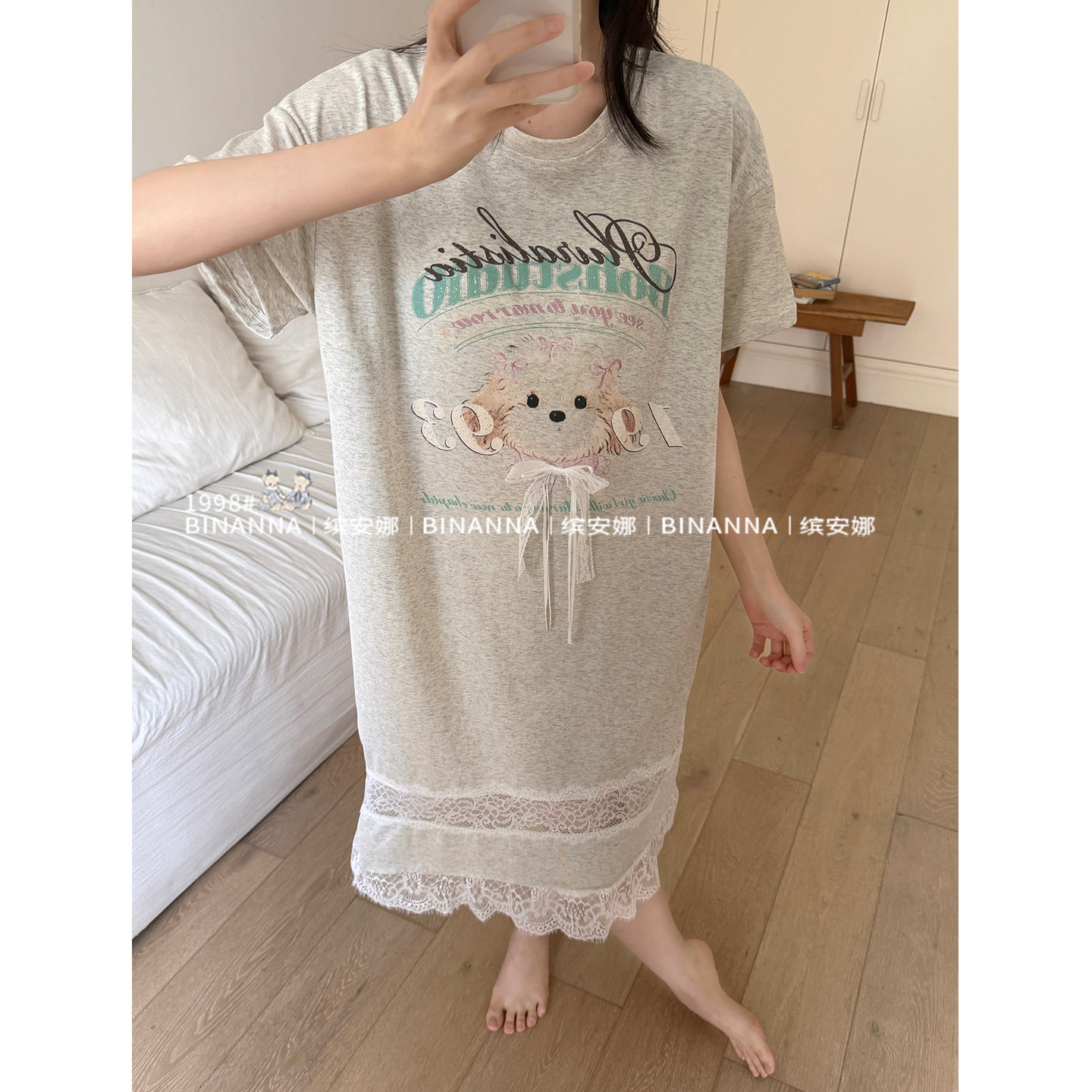带胸垫睡裙女款夏2026新款图片