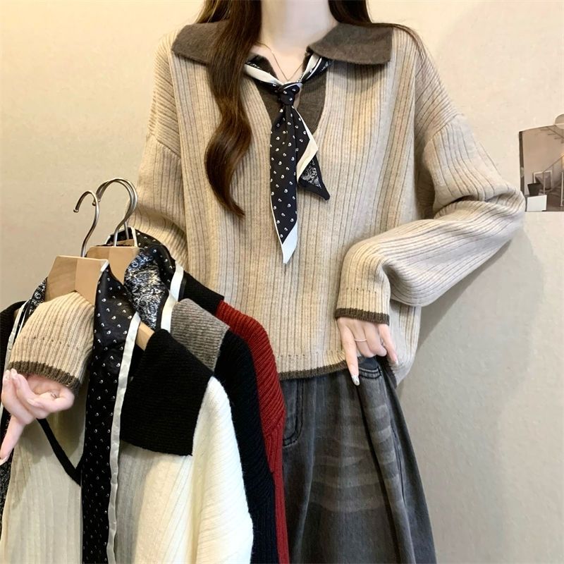 Polo针织打底衫女早秋广州十三行义乌大朗毛衣独特漂亮巨好看上衣