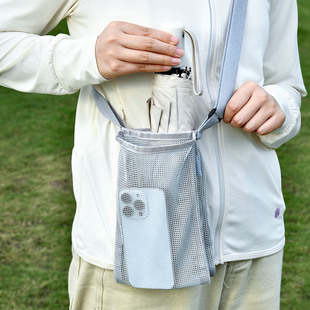 极简通勤网格小包可斜挎女耳机充电宝零钱袋手机收纳便携式小拎包