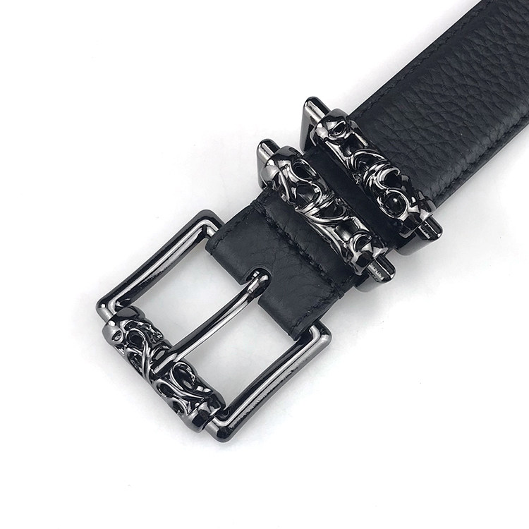 thumbnail for Zhongge Yipin pinbuckle belt, men's roller hollow evergreen vine women's belt, star with the same perforated retro