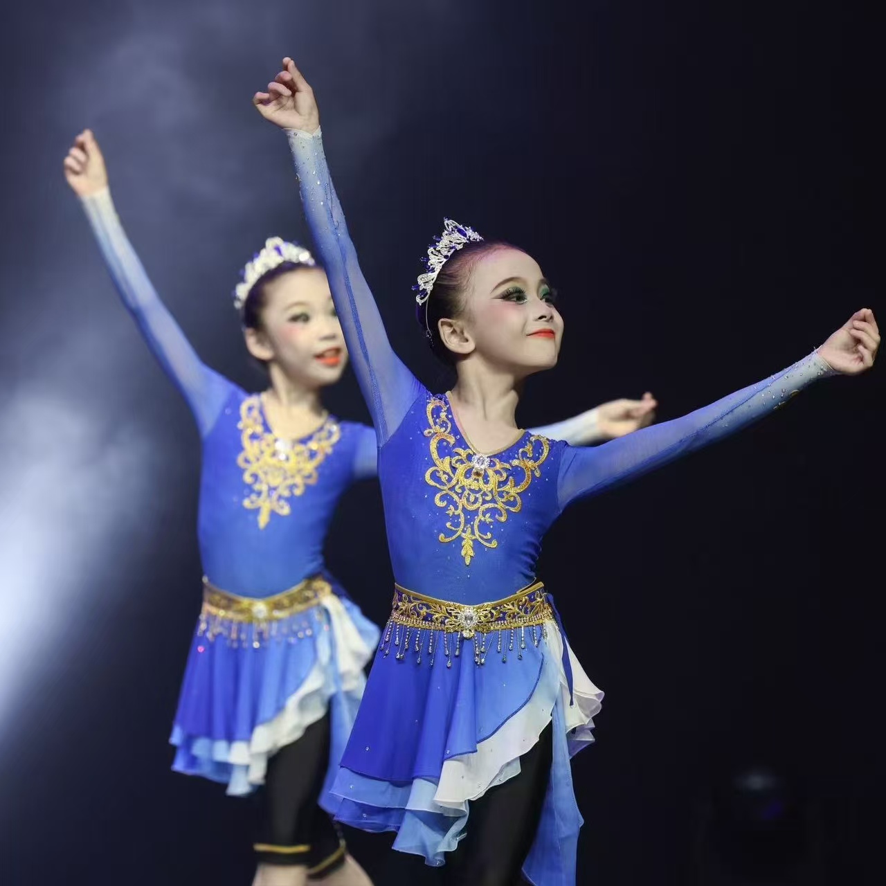 新疆舞演出服维族舞克孜力古丽舞蹈铃铛舞民族舞服装女童少数民族