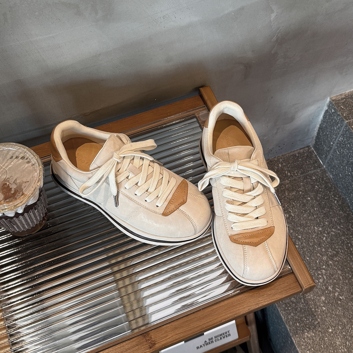 【小发喵】真皮撞色复古阿甘鞋女厚底系带休闲鞋百搭运动鞋德训鞋,女鞋,时尚休闲鞋,淘宝优惠券,粉丝福利购,淘宝优惠卷