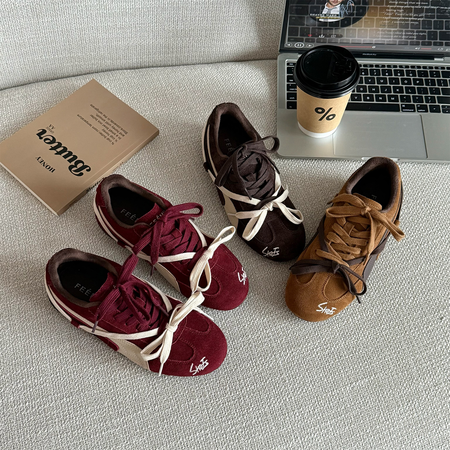 【小发喵】真皮冬款保暖加绒德训鞋女平底百搭休闲鞋棉鞋阿甘鞋