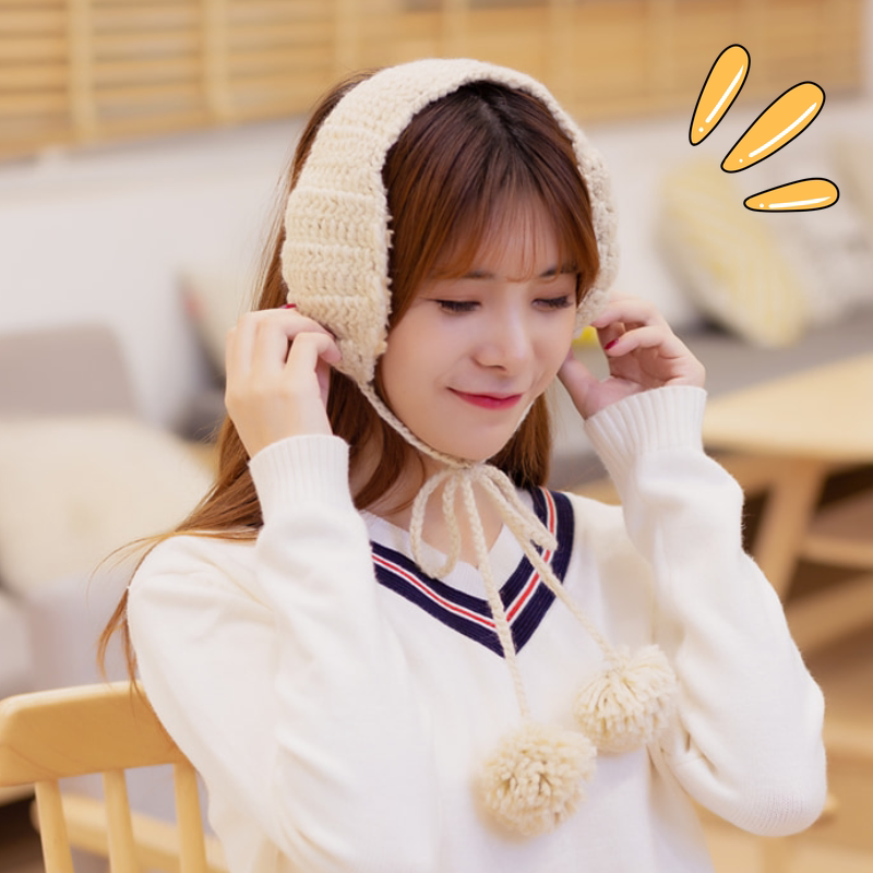针织毛线耳套耳罩女冬天保暖厚帽子甜美可爱耳包加绒潮卖萌秋冬季