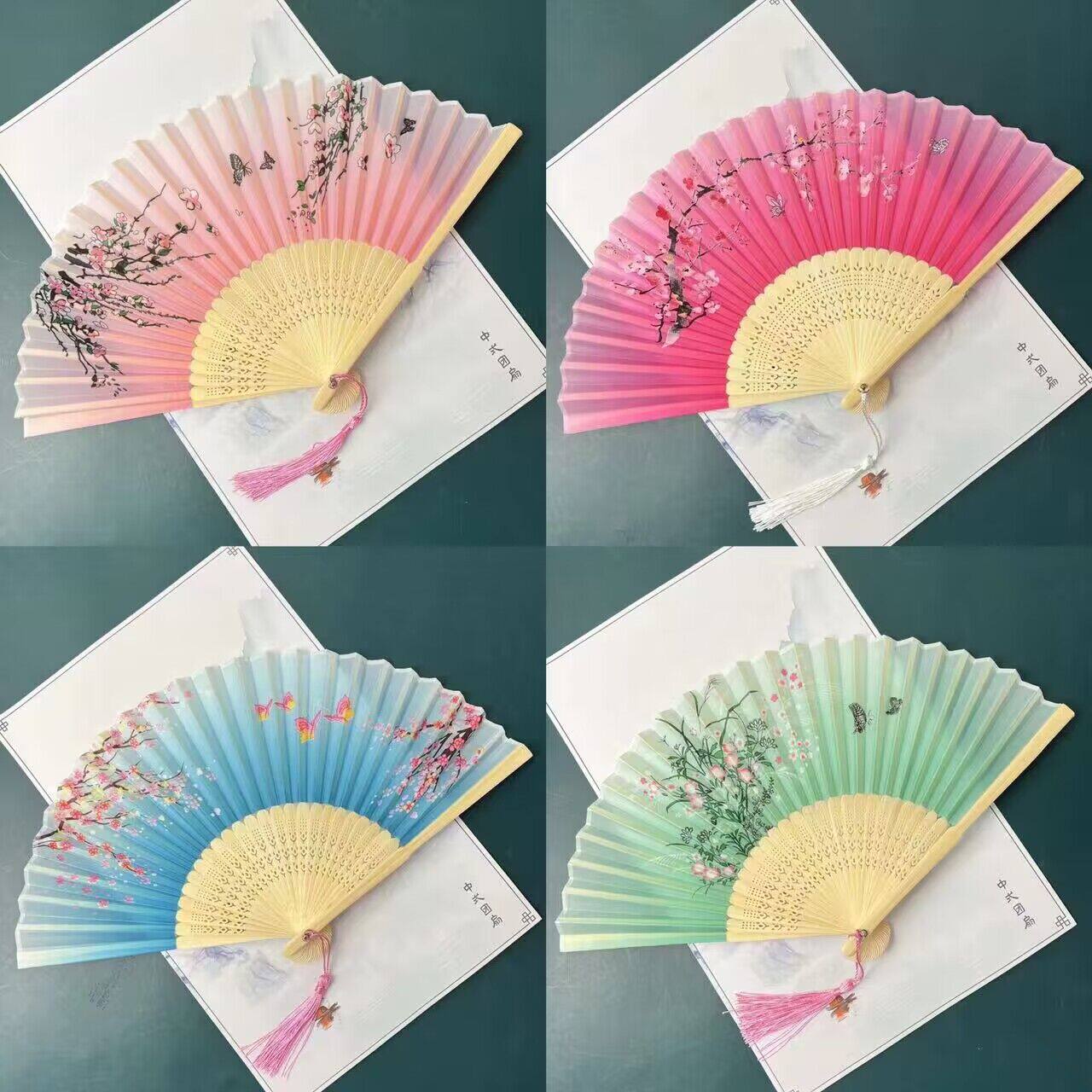 二清一笑古风扇子折扇中国风汉服儿童表演道具舞蹈扇古典日式折扇