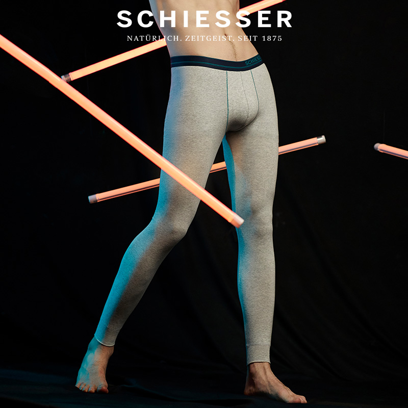 舒雅舒美棉抑菌弹力秋裤男保暖裤