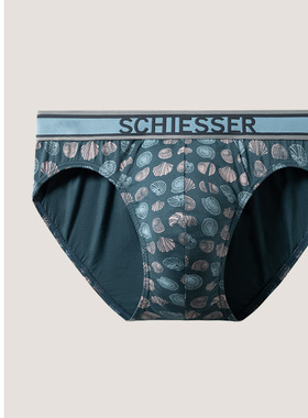 SCHIESSER舒雅男士50S莫代尔柔软顺滑透气印花中腰三角内裤22770S