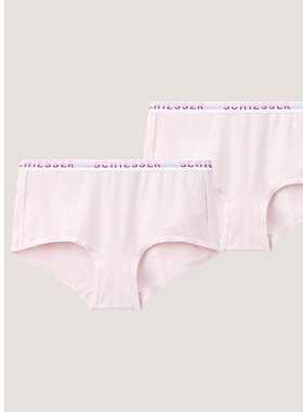 2条装SCHIESSER舒雅女士50S舒美棉棉质亲肤透气平角内裤19974T