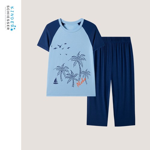 舒雅男童莫代尔家居服套装