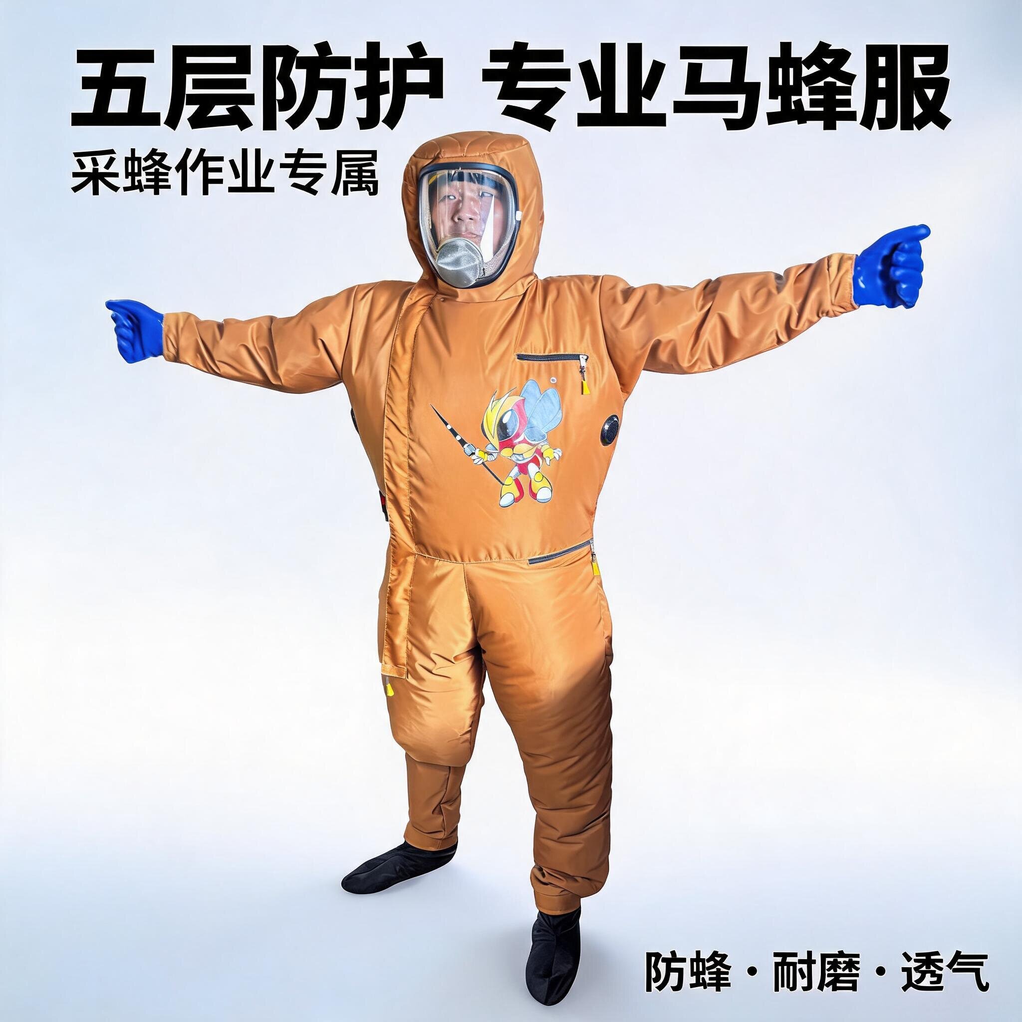 牛津布防马蜂服新款加厚胡蜂蜜蜂养殖专用防蛰防峰服连体全套护服