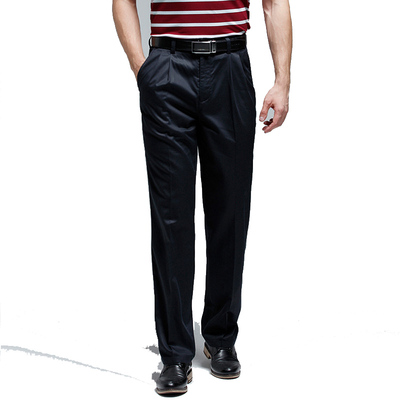 YOUNG RIVER/雅韵男士夏装薄款双折宽松休闲裤 深档简约舒适长裤