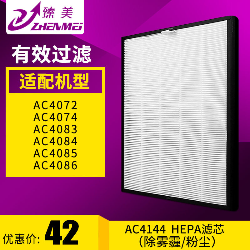 适配飞利浦空气净化器滤网ac4072/4074/4084/4014/4144HEPA滤芯