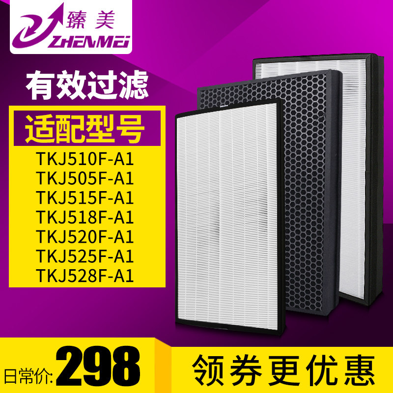 适配TCL空气净化器滤网TKJ510/505/515F/518/520/525/528F-A1滤芯