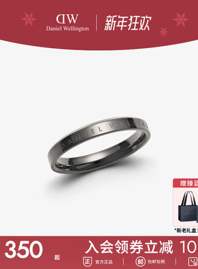 【新年礼物】DW戒指男女同款 CLASSIC系列经典情侣对戒黑灰色指环