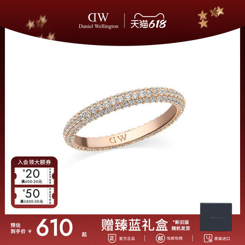 DW闪耀锆石密镶星耀戒指轻奢配饰