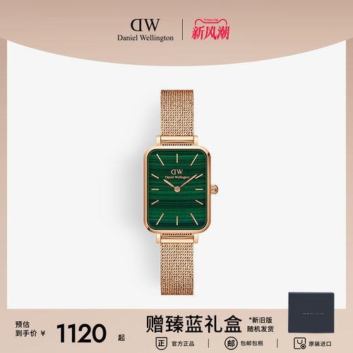 DW手表女士小绿表简约时尚