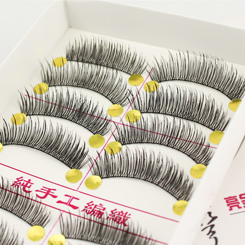 台湾手工假睫毛自然超逼真棉线梗