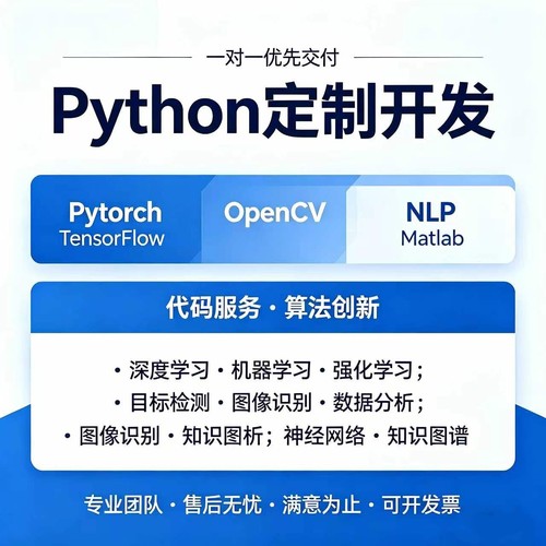 python深度学习opencv神经网络代码程序代编机器学习图像识别定制