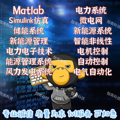 Matlab程序代编电力电子电机控制自动化新能源微电网simulink仿真