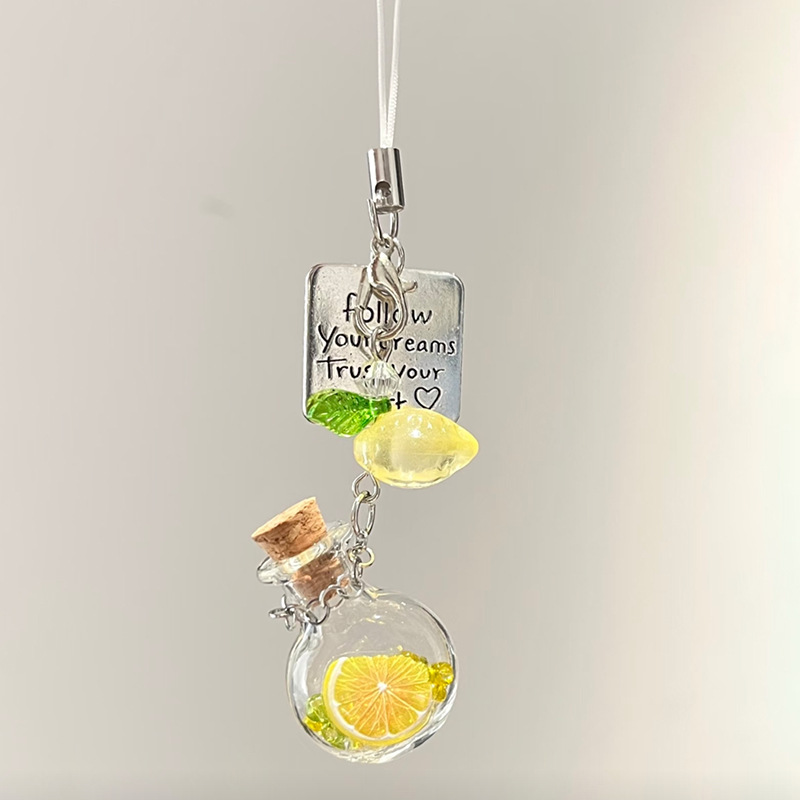 柠檬挂件ins钥匙扣小清新手机链