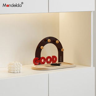 满得达玄关钥匙收纳装 柜桌面置物架首饰托盘摆件 饰品入户门口鞋