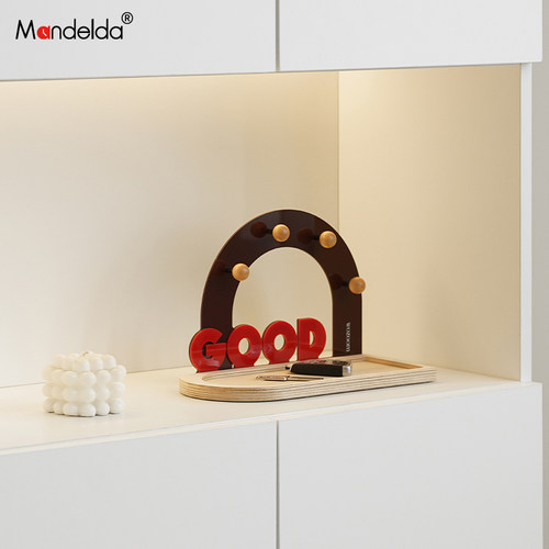 满得达玄关钥匙收纳装饰品入户门口鞋柜桌面置物架首饰托盘摆件