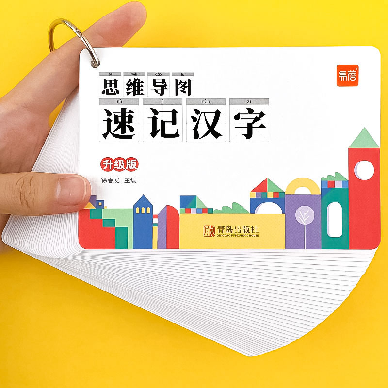 易蓓小学生语文认识汉字偏旁部首思维导图快速记汉字识字卡片