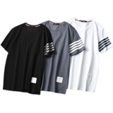 2024春夏丝光棉圆领短袖T恤QT2031-9129-P120，男装T恤，钱塘6020-1