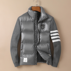 2024新款立领拼接羽绒服90白鸭绒 QT2031-13107-P360（控价470）图片
