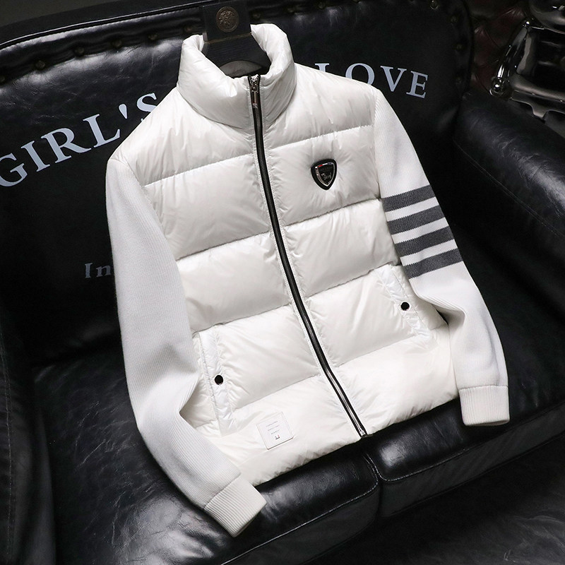 2024新款立领拼接羽绒服90白鸭绒QT2031-13107-P360（控价480）,男装羽绒服,钱塘6020-1
