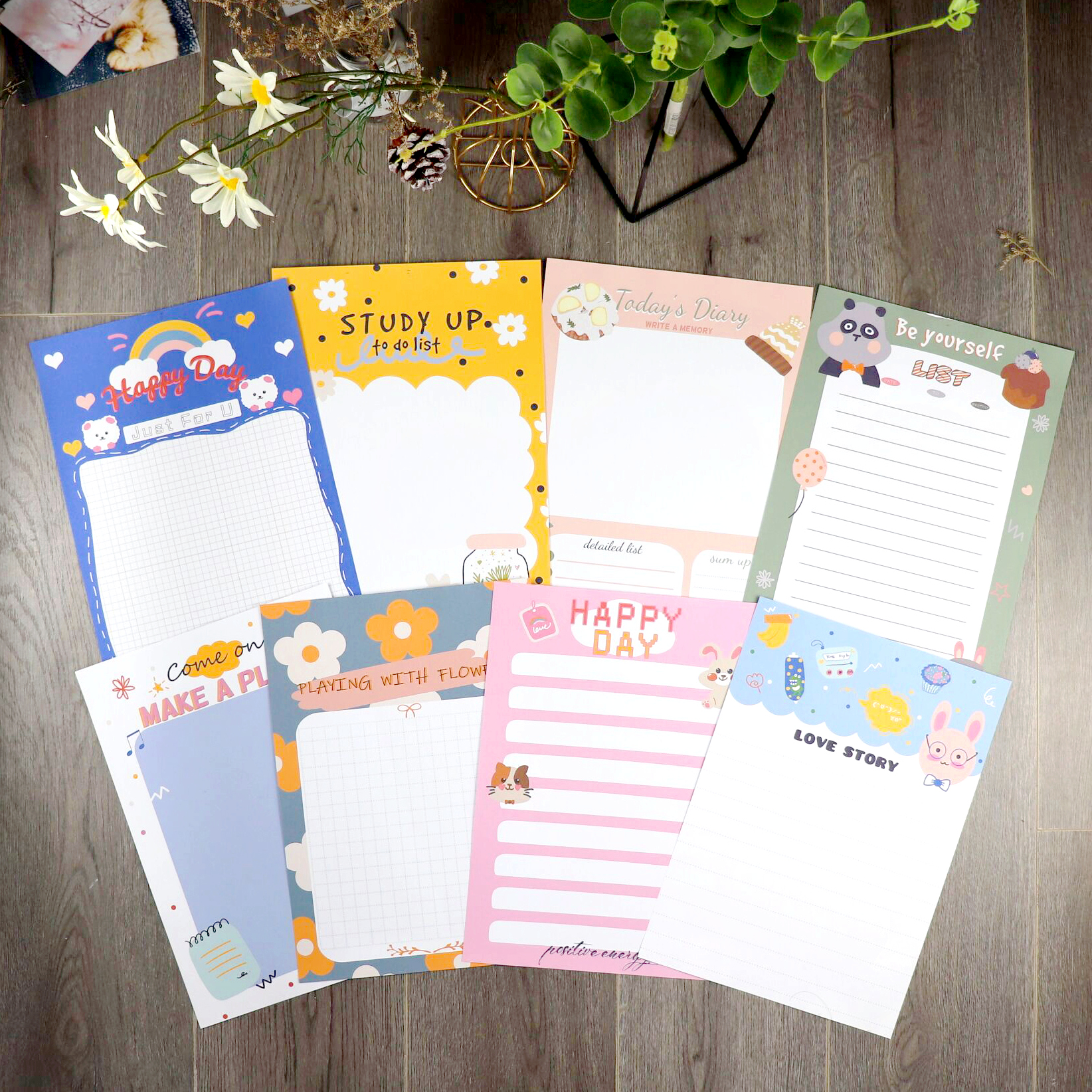 a4可爱创意彩色打印纸作文稿纸学生文具校庆活动卡通情书 8款信纸