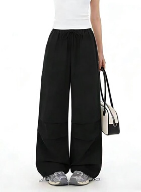 魔悦男女情侣同款工装裤2026春夏新款休闲运动裤两穿阔腿长裤